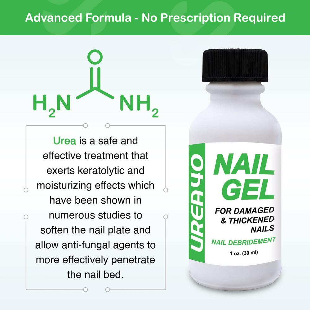 Scientific Solutions Urea Nail Gel, 1 oz, 40% Urea, Hard Nail Softener, Quick Drying, For Soft and Brittle Free Nails, For Fingernails & Toenails, Su