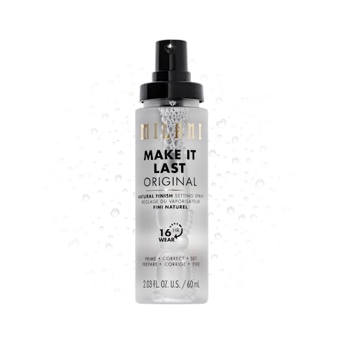 Milani Make It Last Original - Natural Finish Setting Spray 3-in-1 Setting Spray and Primer- Prime + correct + Set Makeup Finish