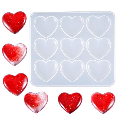 Nifocc Heart Shape Silicone Mold Jewelry casting Mold Love Heart Resin Epoxy Mold for Jewelry Making Keychain crafts Decoration 