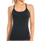 CRZ YOGA Seamless Workout Tank Tops for Women Racerback Athletic Camisole  Sports Shirts with Built in Bra Small White