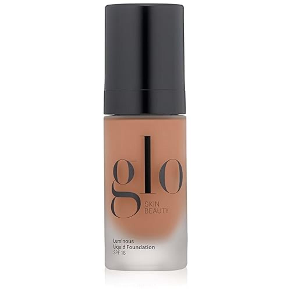 glo Skin Beauty Luminous Liquid Mineral Foundation Makeup with SPF 18 (Mocha) - Improves Uneven Skin Tone, Smooths & corrects Im