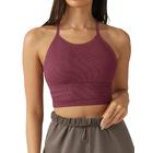 LASLULU Workout Sports Bra for Women cropped Tank Tops going Out Tops  Halter crop Tops cami Bra Athletic Tops(Burgundy XX-Large)