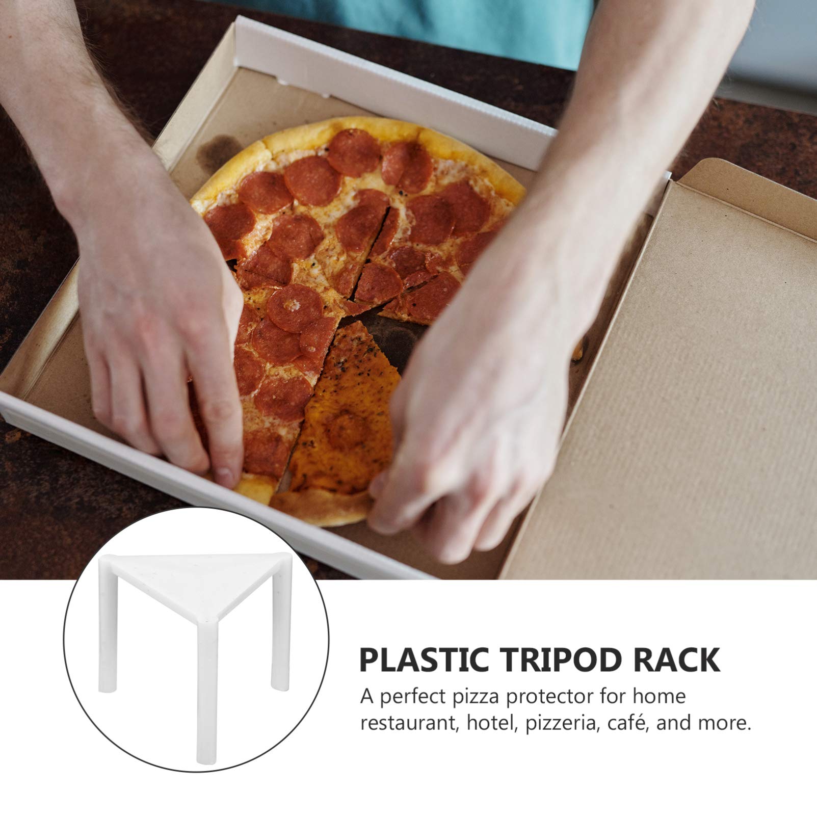UPKOcH 100pcs Pizza Saver Tabletop Pizza Saver Pizza Tripod Pizza Box Saver Stand Tripod Stack