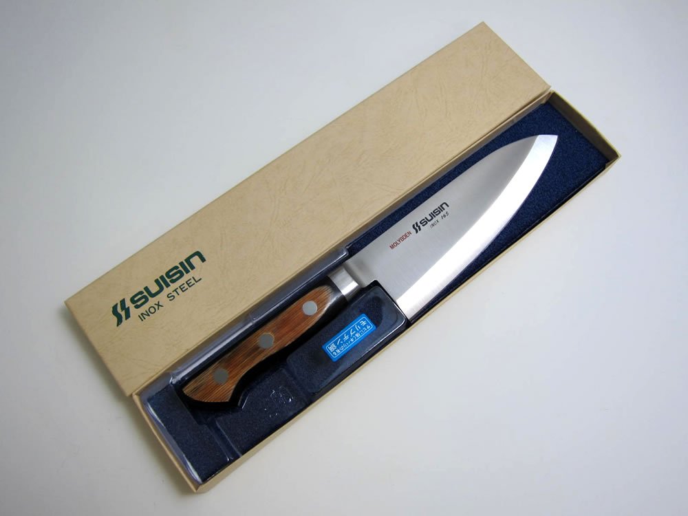 Houchocom Suisin Inox Western-Style Knife Series, genuine Sakai-Manufactured, Inox Steel 65 (165mm) Deba Knife
