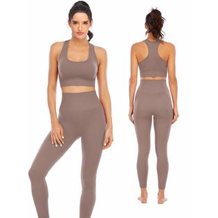 NOVA AcTIVE Workout Sets for Women 2 Piece High Waisted Seamless Leggings  with Padded Stretchy Sports