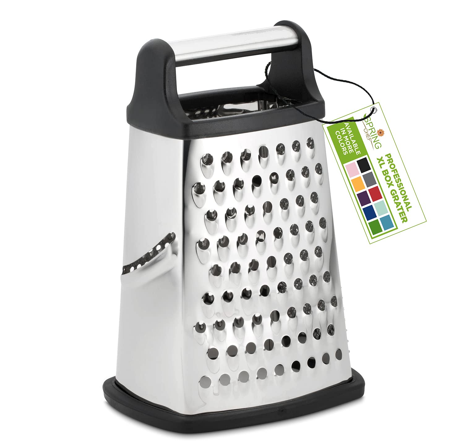Spring Chef Professional Cheese Grater, Stainless Steel with Soft