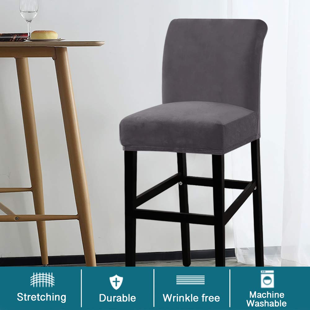 Turquoize Bar Stool cover counter Stool Pub chair Slipcover for Dining Room Velvet Barstool Protector covers Slipcover Parson ch