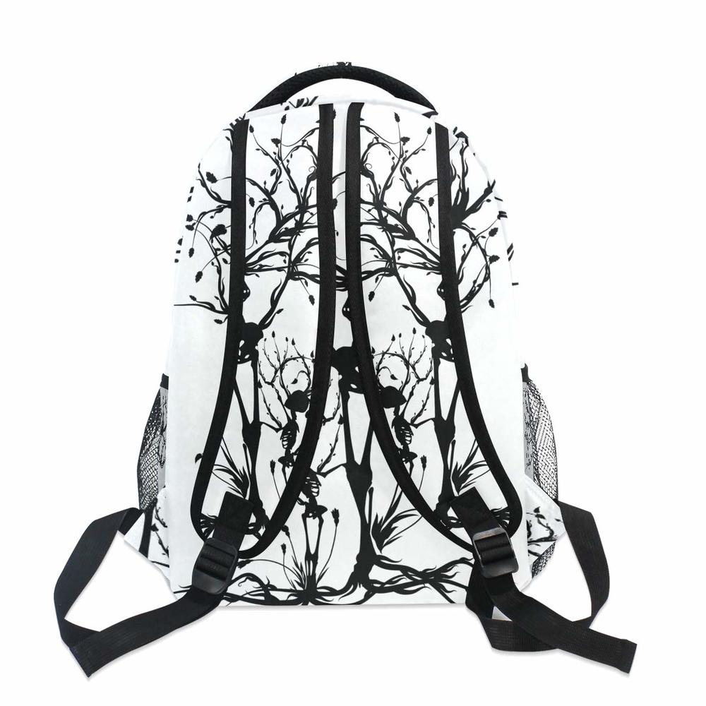 AUUXVA Backpack Black Day Of The Dead Skull Pattern Adults School Bag casual college Bag Travel Zipper Bookbag Hiking Shoulder Daypack 