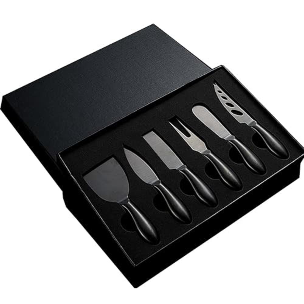 CLWXHS Premium 6-Piece cheese knife Stainless Steel cheese Knife collection with cheese Fork Slicer and cheese cutters cheese Tool coll