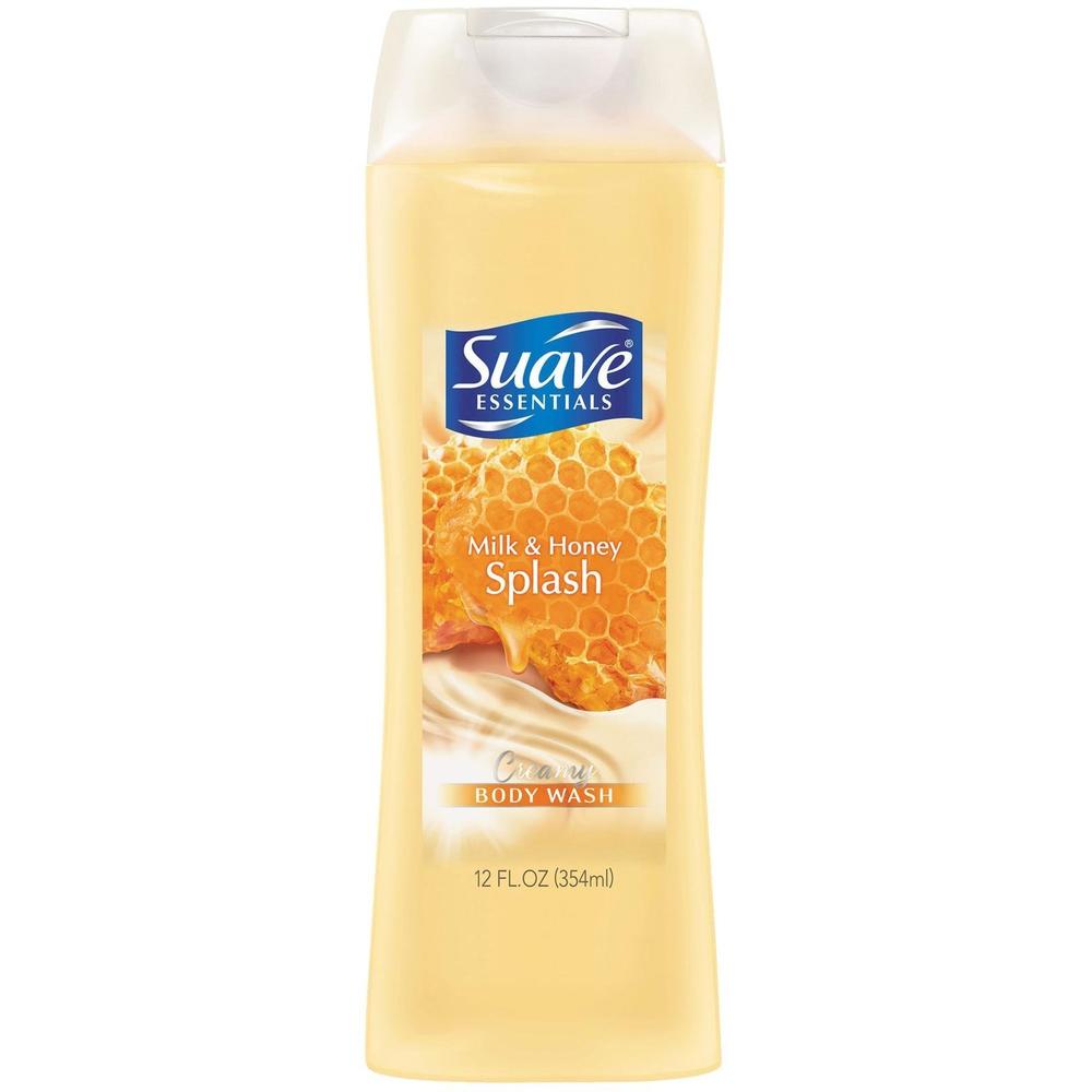 Suave Naturals creamy Body Wash - Milk & Honey Splash, 12 Ounce