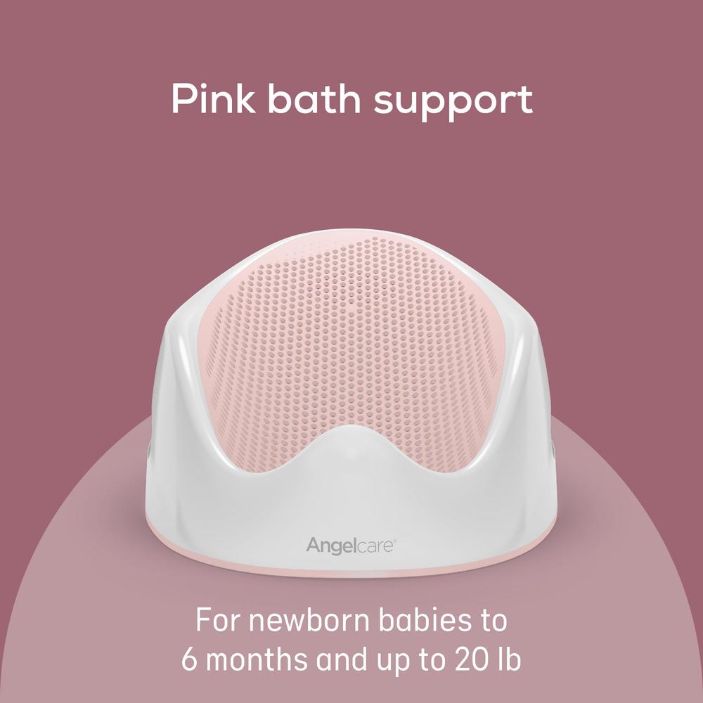 Angelcare Baby Bath Support (Pink) Ideal for Babies Less than 6 Months Old