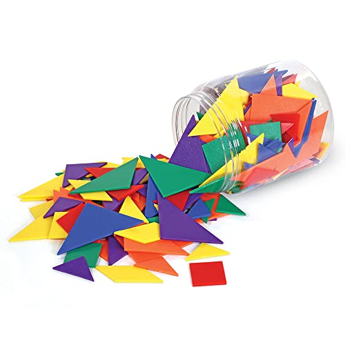 learning resources classpack tangrams, set of 30 (210 pcs), 6 assorted colors