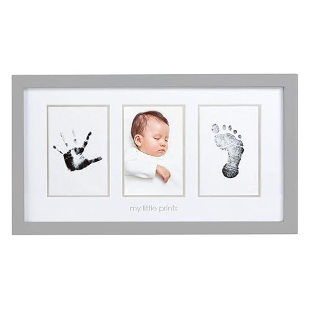 Pearhead Newborn Babyprints Photo Frame Baby Handprint and Footprint Keepsake Kit, gender-Neutral Nursery DAcor, Baby Accessory 