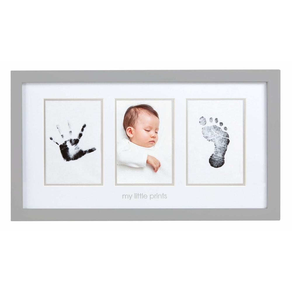 Pearhead Newborn Babyprints Photo Frame Baby Handprint and Footprint Keepsake Kit, gender-Neutral Nursery DAcor, Baby Accessory 