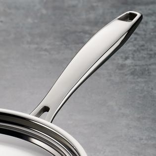 Tramontina covered Sauce Pan with Helper Handle Stainless Steel Tri-Ply clad,  4-Quart, 80116024DS