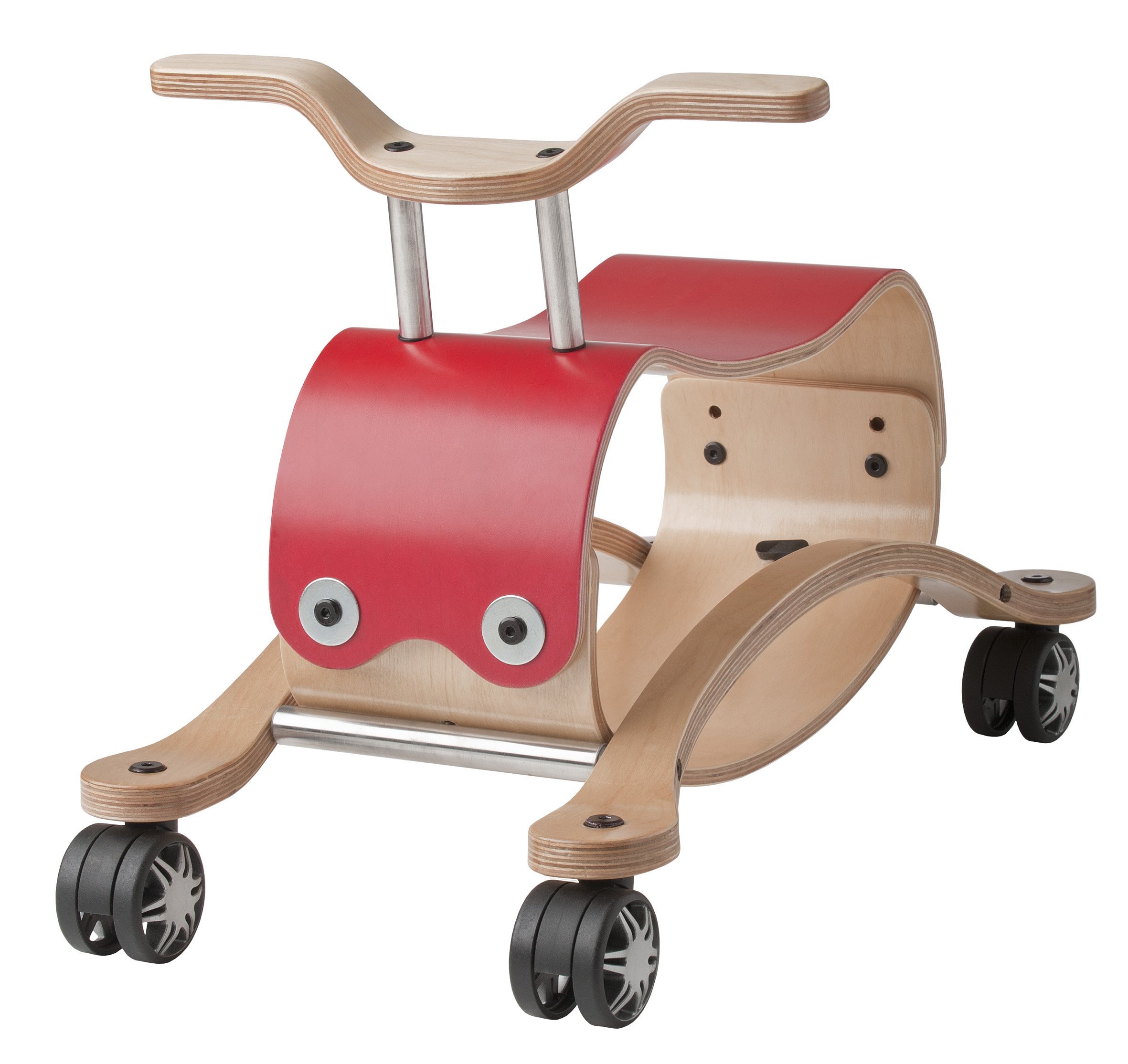 Wishbone Design Studio Wishbone Flip 2in1 in Red, Rock and Roll Ride On for Boys and girls, Ages 12 months and 2 to 5 years