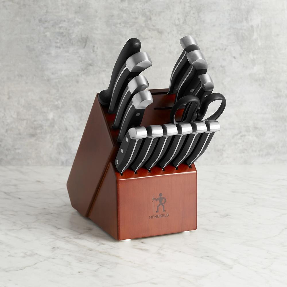 HENcKELS Premium Quality 15-Piece Knife Set with Block, Razor-Sharp, german Engineered Knife Informed by over 100 Years of Maste