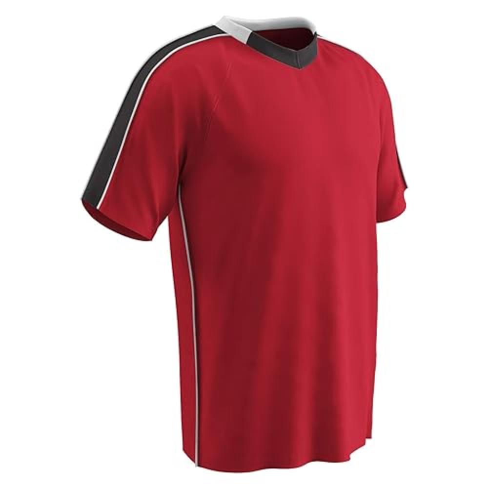 champro Mark Lightweight Youth Soccer Jersey, Red, X-Small