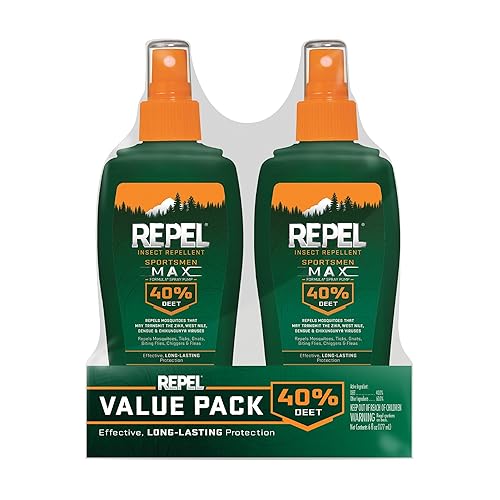 Repel Insect Repellent Sportsman Max Formula, Repels Mosquitoes, Ticks and Gnats, Effective Long-Lasting Protection, 40% DEET (A
