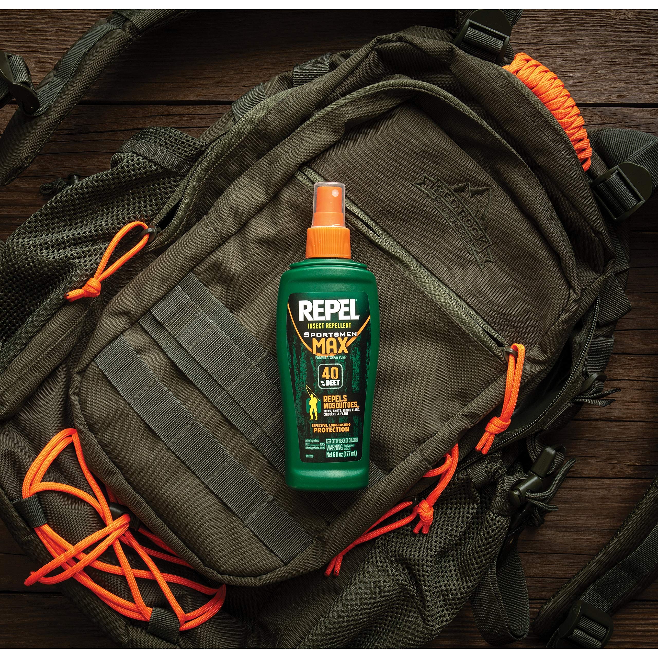 Repel Insect Repellent Sportsman Max Formula, Repels Mosquitoes, Ticks and Gnats, Effective Long-Lasting Protection, 40% DEET (A
