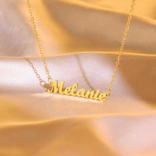Ldurian Custom Name Necklace - 14K Gold Plated, Personalized Gift For Mom, Girlfriend, Wife
