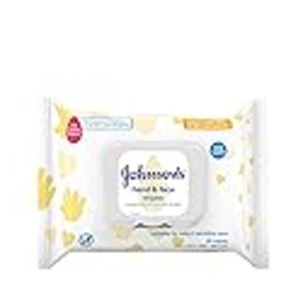 Johnson's Baby Disposable Hand & Face Cleansing Wipes, Pre-Moistened Wipes Gently Remove 99% of Germs & Dirt from Delicate Skin,
