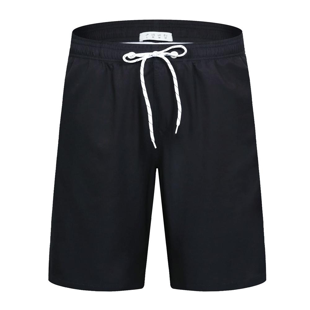 APTRO Men's Swim Trunks Long Swimwear Beach Shorts Bathing Suits 5ST-127 S Solid Black…
