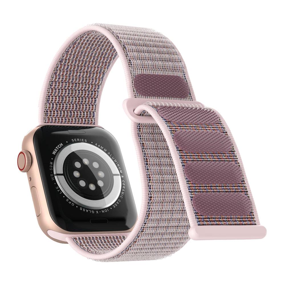 Quarque Nylon Sport Band Compatible with Apple Watch Bands 42mm 44mm 45mm 49mm,Comfortable Stretchy Elastic Strap Women Men Comp
