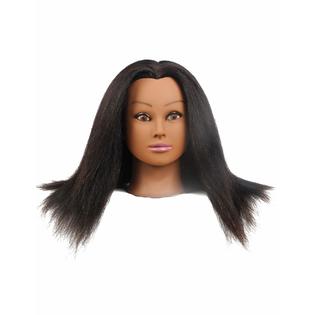Kalyx African Mannequin Head Real Hair for Cosmetology Manikin Maniquins  Hairdresser Practice Training Head Doll Head