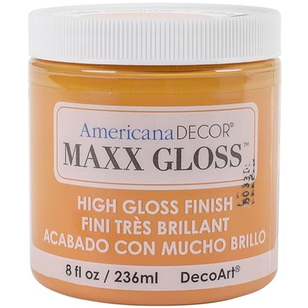 Deco Art Maxx Gloss Acrylic Paint, 8 oz, Orange Slice