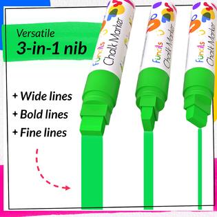 Funcils 8 Washable Window Markers for Cars - 15mm Jumbo Colored