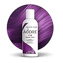 Adore Semi Permanent Hair Color - Vegan and Cruelty-Free Hair Dye - 4 Fl Oz - 114 Violet Gem (Pack of 1)
