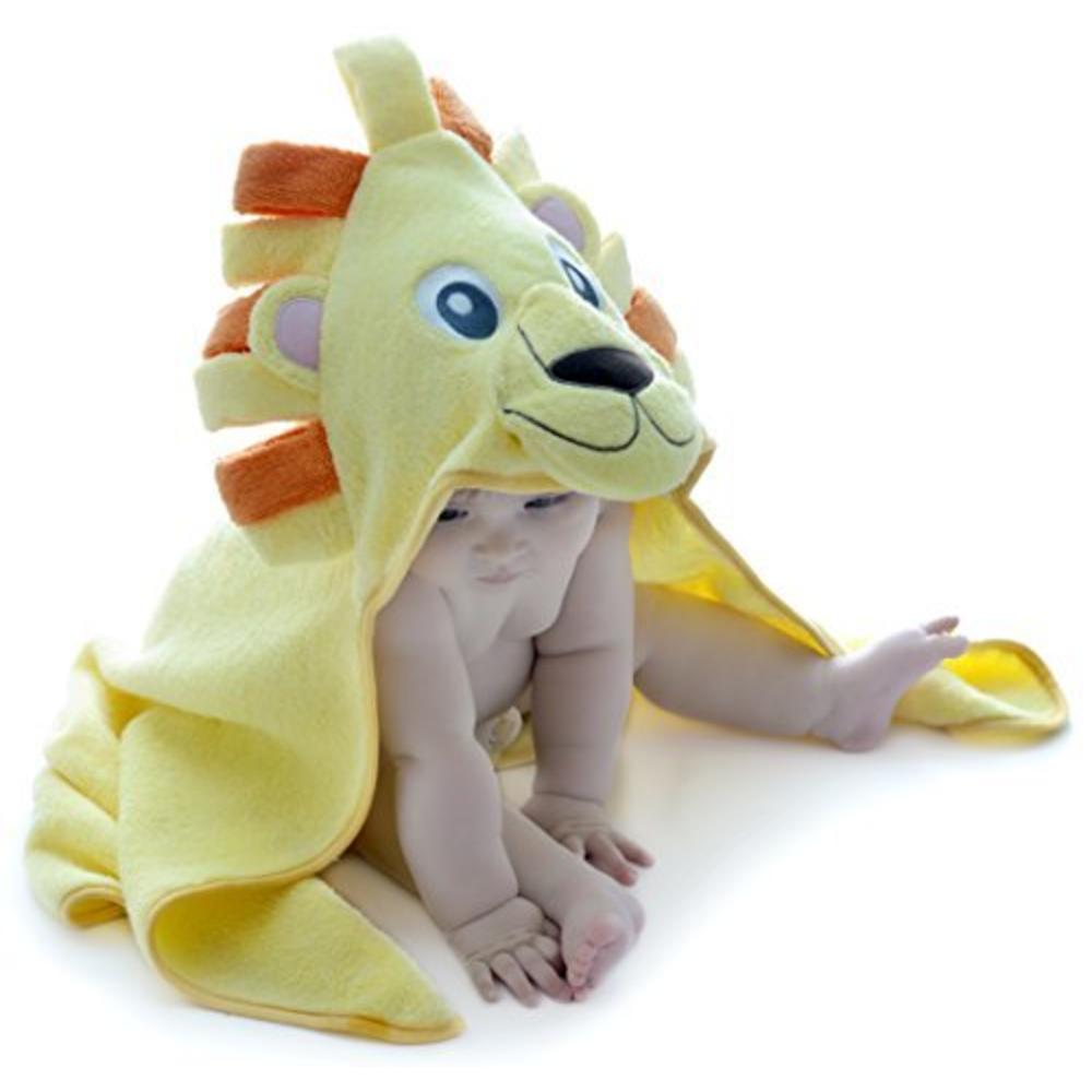 Little Tinkers World Hooded Baby Towel, Lion Design from, Ultra Absorbent, Durable Bath Towel Perfect for Girls and Boys