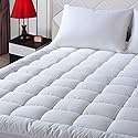 EASELAND Queen Size Mattress Pad Pillow Top Mattress Cover Quilted Fitted Mattress Protector Cotton Top Stretches up 8-21" Deep