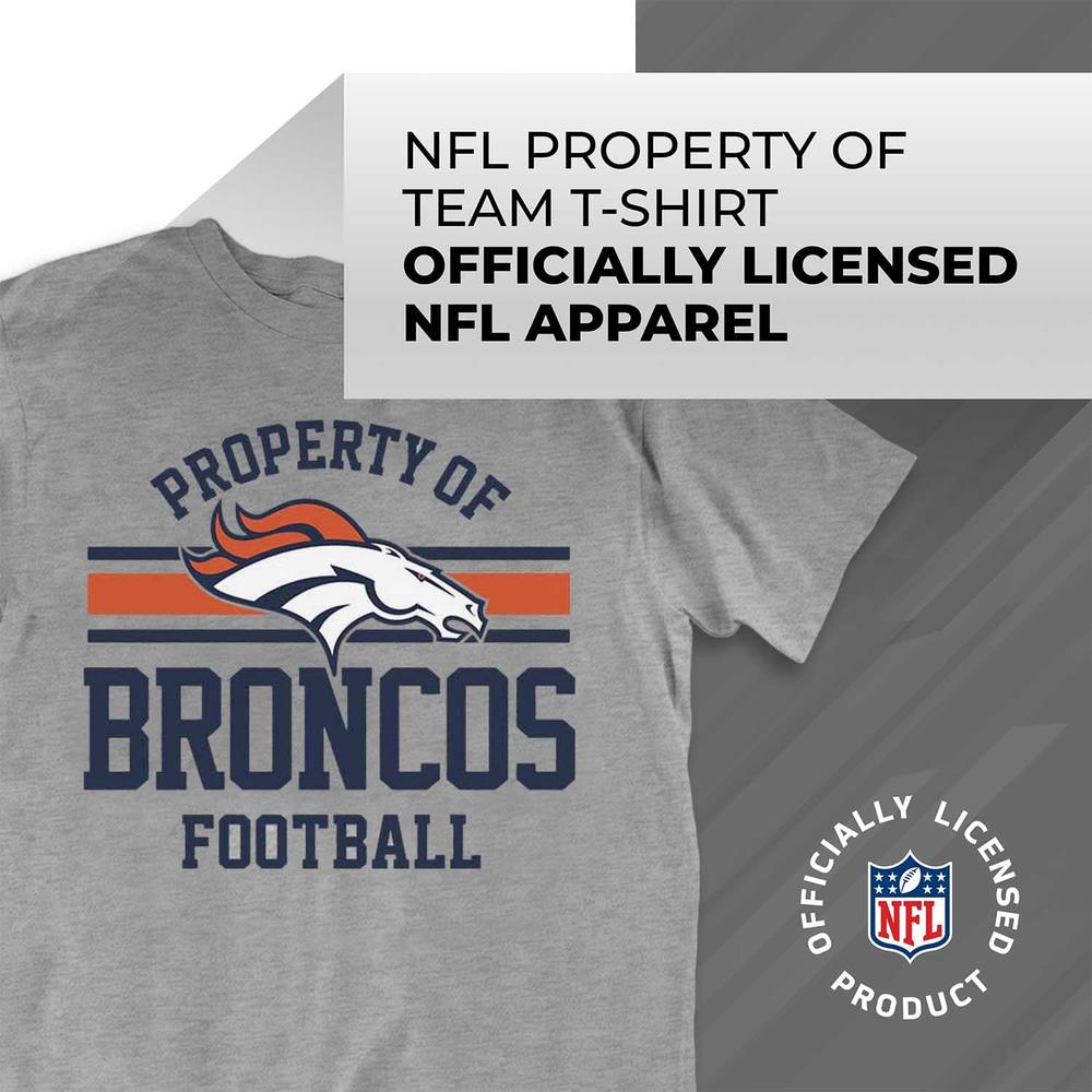 Team Fan Apparel NFL Adult Property of T-Shirt - Cotton & Polyester - Show Your Team Pride with Ultimate Comfort and Quality (De