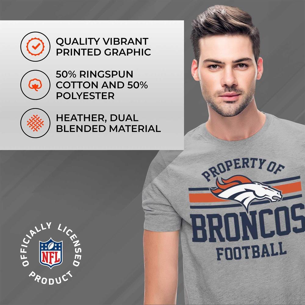 Team Fan Apparel NFL Adult Property of T-Shirt - Cotton & Polyester - Show Your Team Pride with Ultimate Comfort and Quality (De