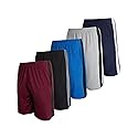 Real Essentials 5 Pack: Big Boys Girls Youth Clothing Knit Mesh Active Athletic Performance Basketball Soccer Lacrosse Tennis Exercise Summer Gy