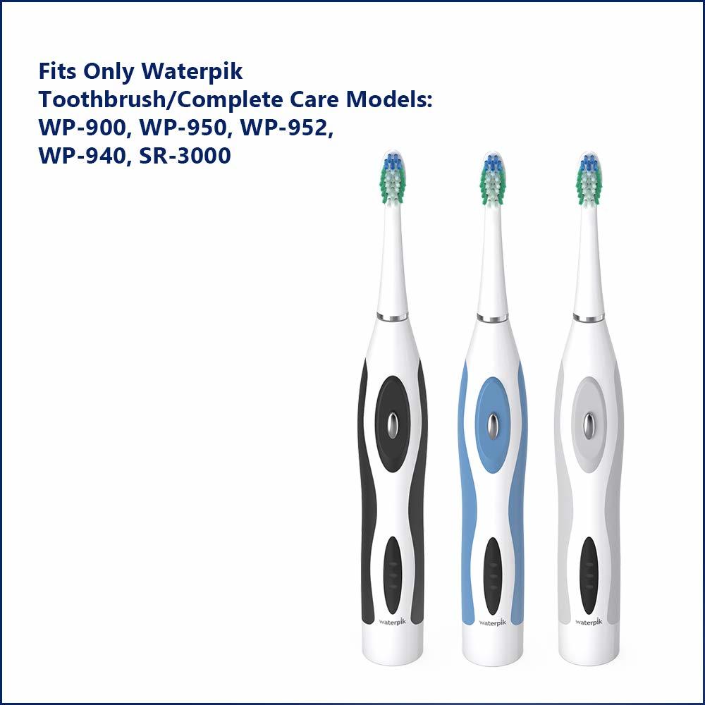Waterpik Standard Brush Heads, Replacement Tooth Brush Heads For Former Sensonic/Complete Care Models, SRRB-3W, 3 Count