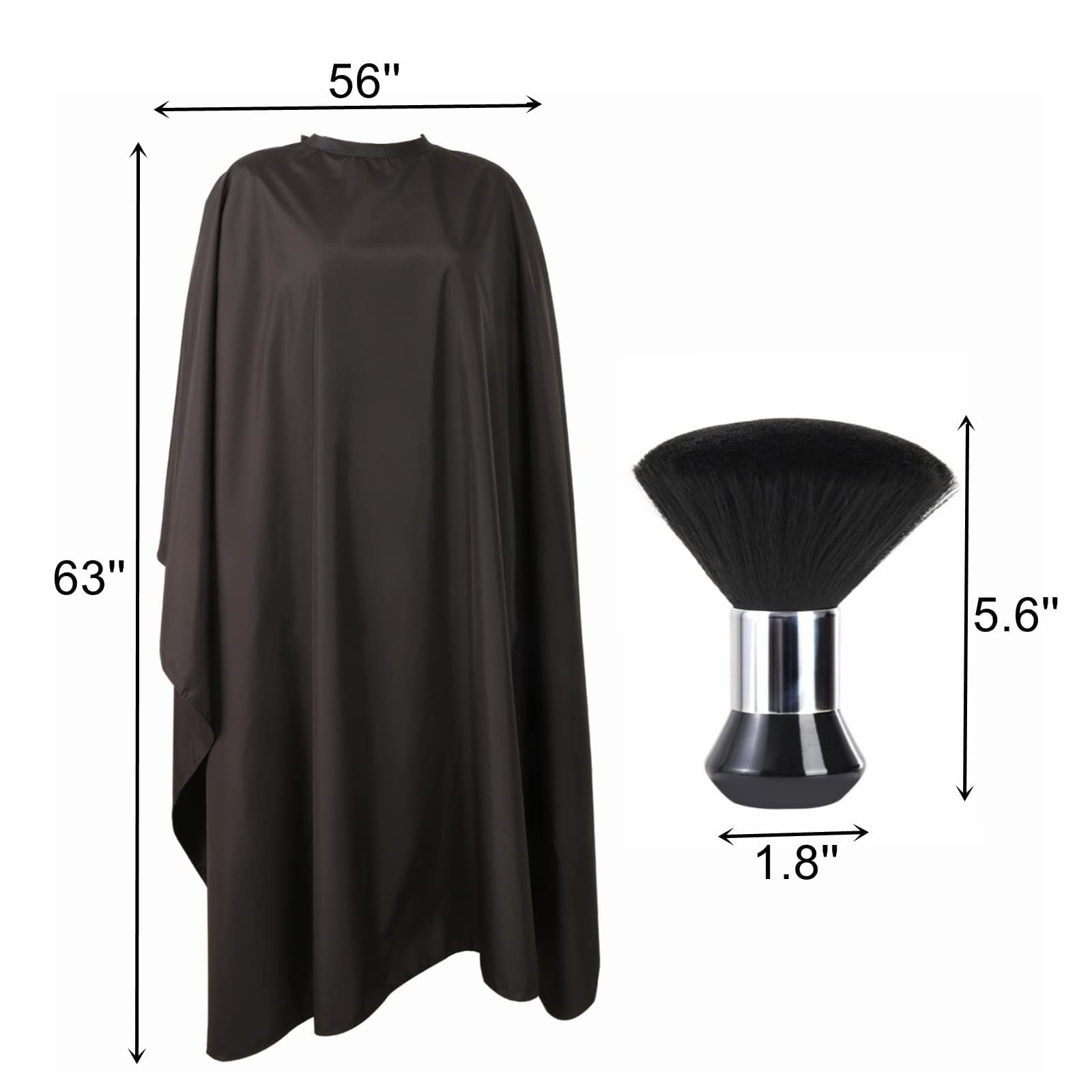 YELEGAI Barber Cape and Neck Duster Brush,Waterproof Polyester Salon Hair Cutting Cape, Haircut Cape, Professional Barber Suppli