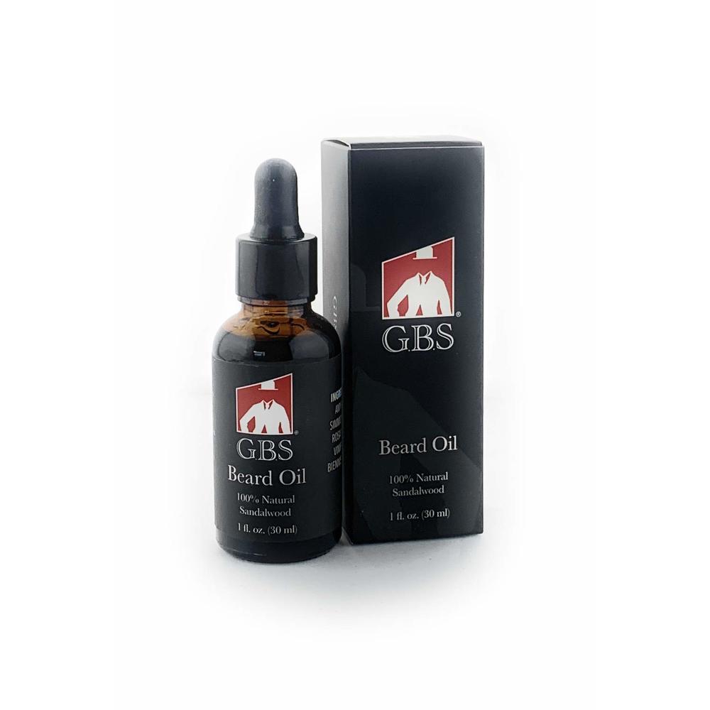 G.B.S Sandalwood Beard Oil - Glass Bottle and Dropper, 1fl oz