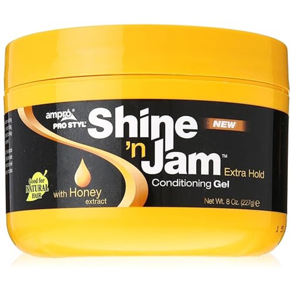 Shine 'n Jam Ampro Shine 'N Jam Conditioning Gel, Extra Hold, 8 Ounce