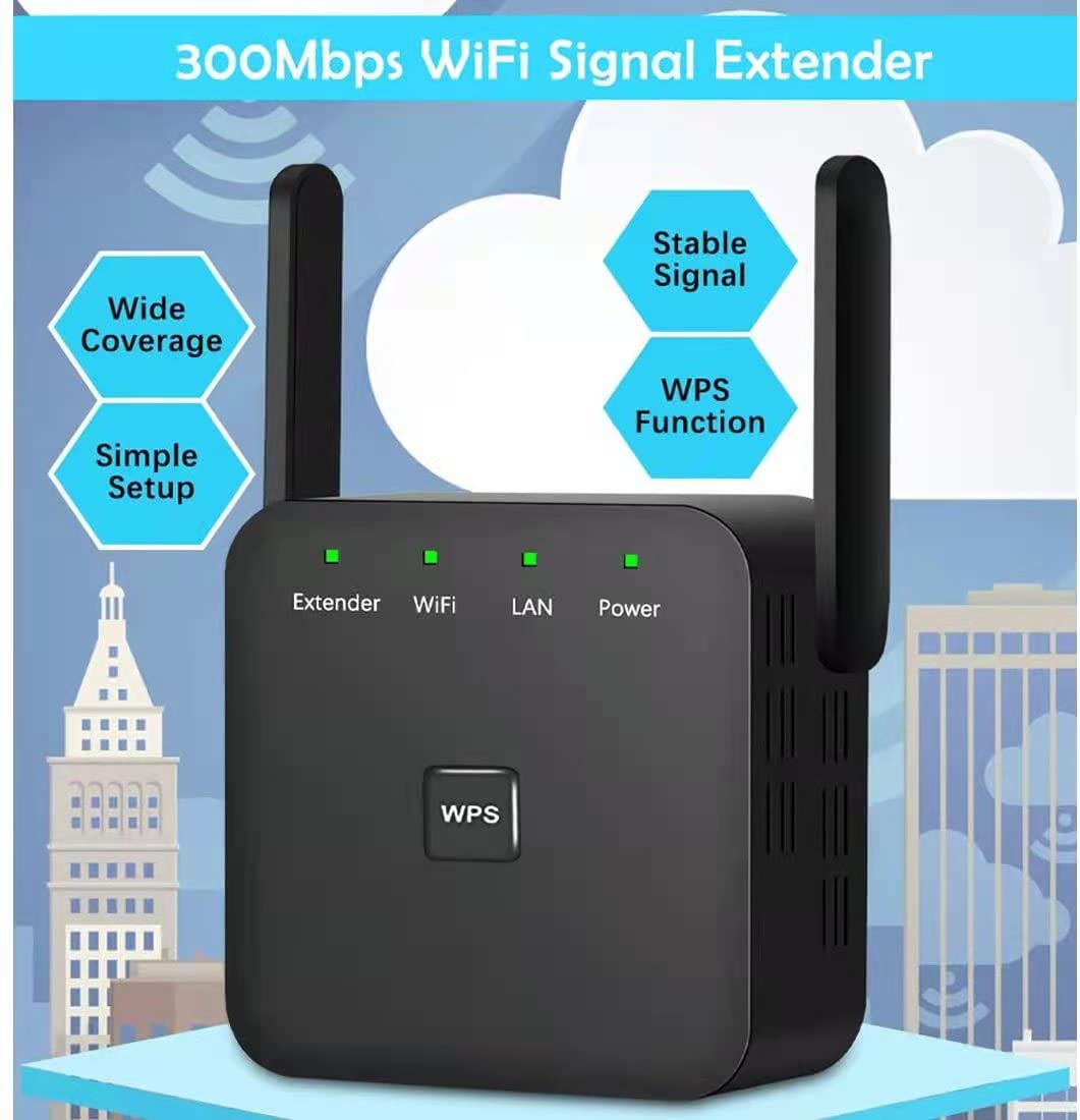 EJRR 2023 Newest WiFi Extender, Repeater, Booster, Covers Up to 8640 Sq.ft and 40 Devices, Internet Booster - with Ethernet Port, Qui