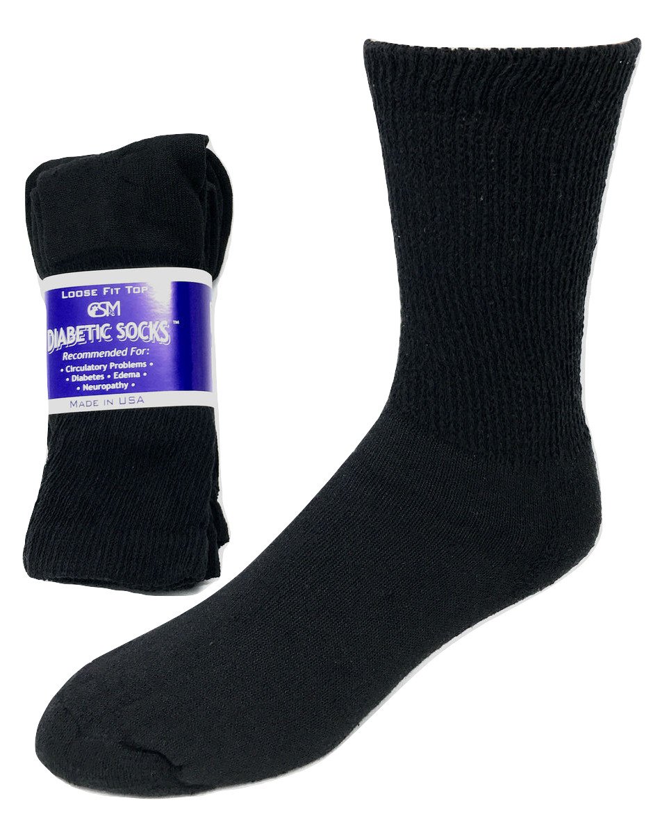 CSM DIABETIC SOCKS Diabetic Socks, Creswell Diabetic Socks, 12 Pack (1 Dozen Pairs), For Men and Women, Medical Socks for Neuropathy, Edema, Diabet