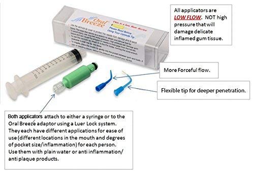 Oral Breeze Deep Pocket Irrigator, Tips and Syringe for Deeper Infections
