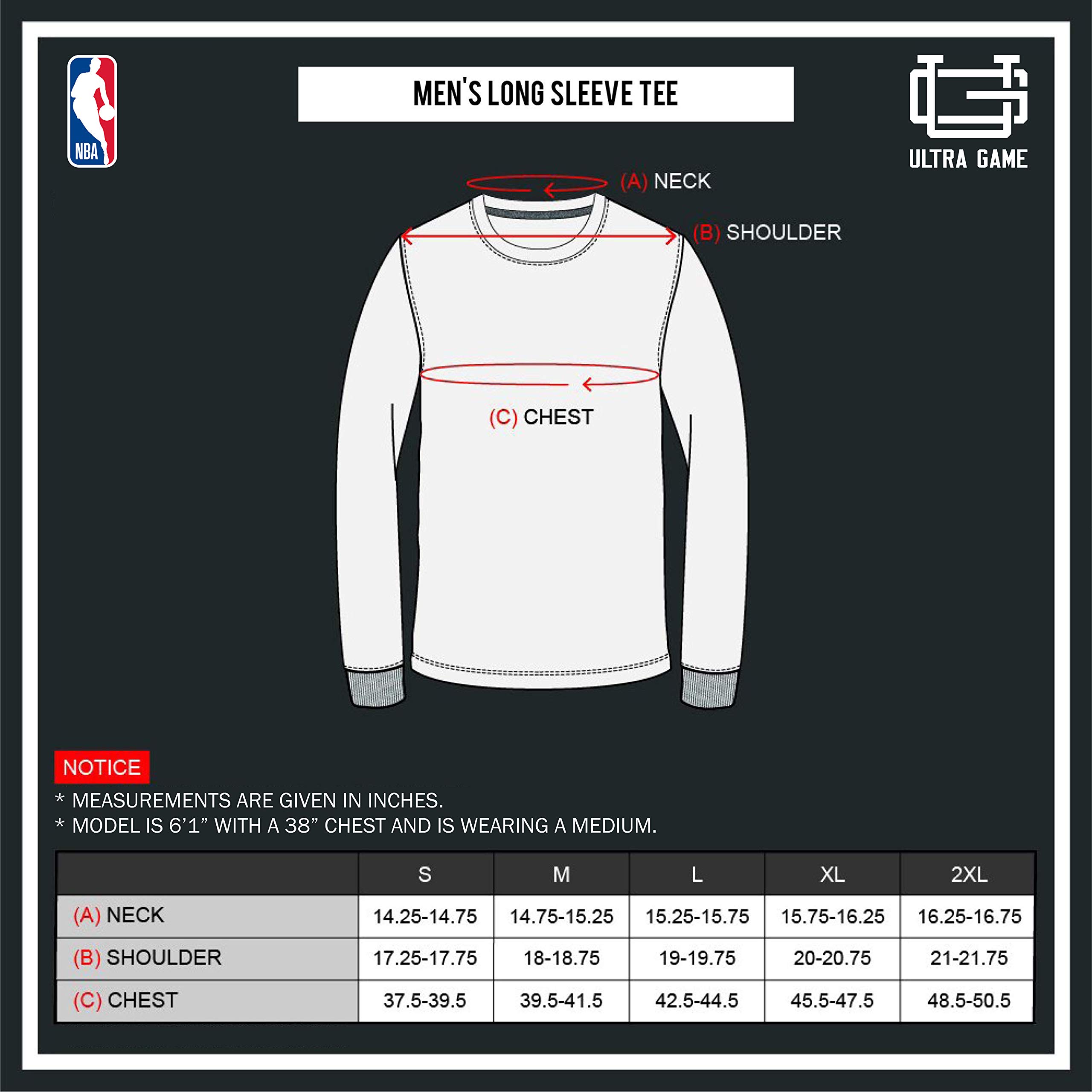 Ultra Game NBA Brooklyn Nets Mens Supreme Long Sleeve Pullover Tee Shirt, Heather Gray, Medium