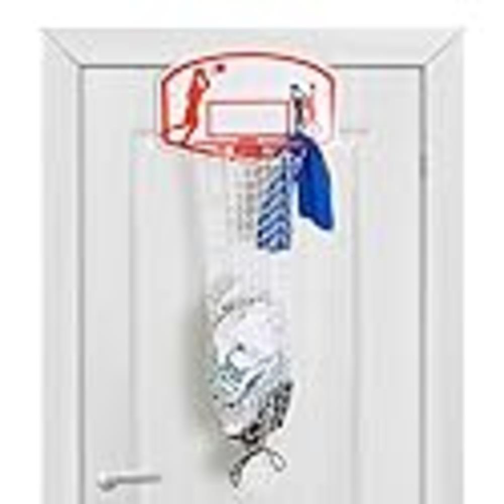 Bundaloo Basketball Laundry Hamper - Over The Door 2 In 1 Hanging Basketball Hoop Or Laundry Hamper Boys & Girls Room Decor - Fu