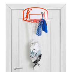 Bundaloo Basketball Laundry Hamper - Over The Door 2 In 1 Hanging Basketball Hoop Or Laundry Hamper Boys & Girls Room Decor - Fu