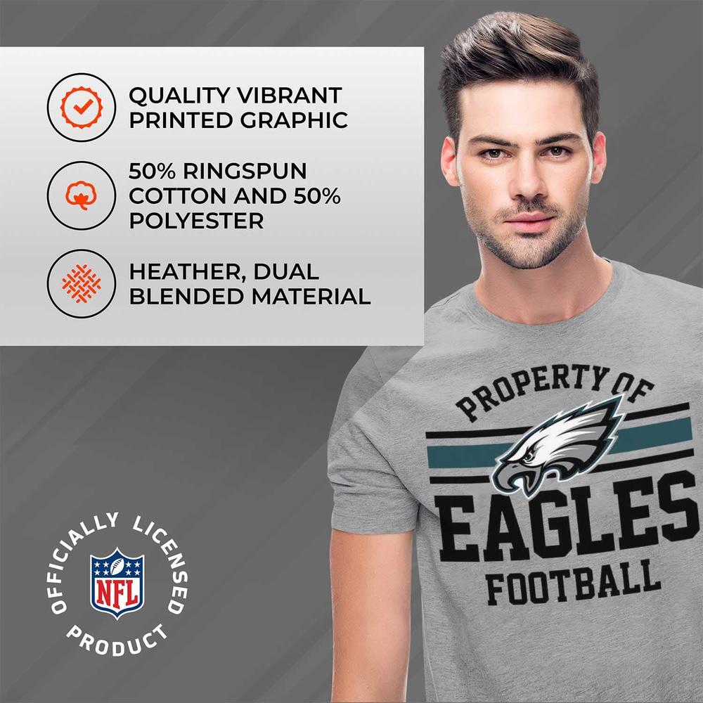 Team Fan Apparel NFL Adult Property of T-Shirt - Cotton & Polyester - Show Your Team Pride with Ultimate Comfort and Quality (Ph