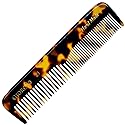 Giorgio G21 Fine Tooth and Wide Tooth Pocket Comb - 4.5" Hair Styling Comb for Men, Travel Hair Comb for Women, Handmade Beard C