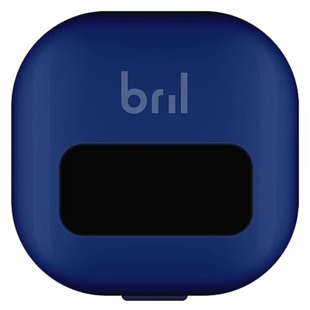 Bril UV-C Toothbrush Sanitizer, Portable Sterilizer, Cover, Holder, and Case for Any Size Toothbrush, Navy